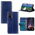 Motorola Edge 30 Neo Wallet Case with Magnetic Closure - Blue