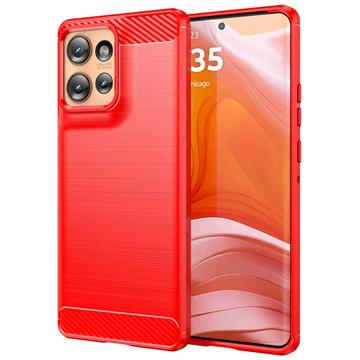 Motorola Edge 50 Brushed TPU Case - Carbon Fiber