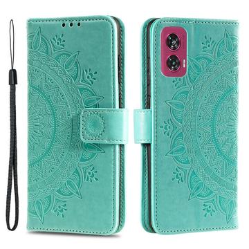 Motorola Edge 50 Fusion/G96 Mandala Series Wallet Case - Green
