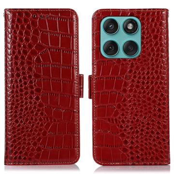 Motorola Edge 60 Fusion Crocodile Series Wallet Leather Case with RFID