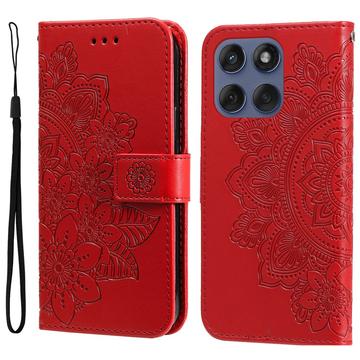 Motorola Edge 60 Fusion Mandala Series Wallet Case - Red