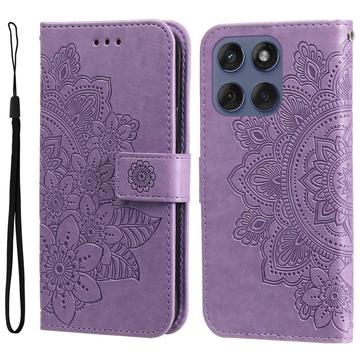 Motorola Edge 60 Fusion Mandala Series Wallet Case - Purple