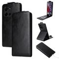 Motorola Edge 60 Fusion Vertical Flip Case with Card Slot - Black