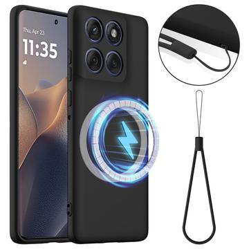 Motorola Edge 60 Pro Liquid Silicone Case - MagSafe Compatible - Black