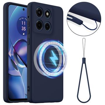 Motorola Edge 60 Stylus Liquid Silicone Case - MagSafe Compatible - Dark Blue