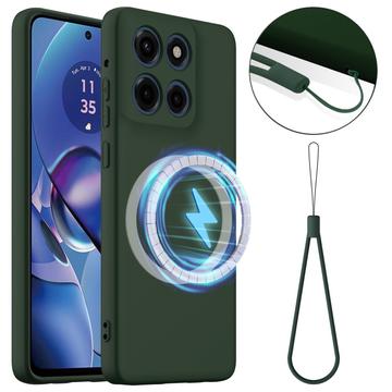 Motorola Edge 60 Stylus Liquid Silicone Case - MagSafe Compatible - Dark Green