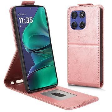 Motorola Edge 60 Stylus Vertical Flip Case with Stand - Rose Gold