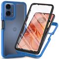 Motorola Moto E14/G24/G04/G04s 360 Protection Series Case - Blue / Clear
