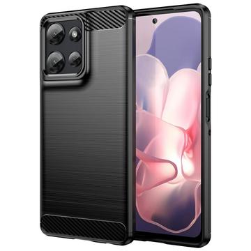 Motorola Moto G Power (2025) Brushed TPU Case - Carbon Fiber - Black