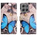 Motorola Moto G15/G15 Power Style Series Wallet Case - Blue Butterfly