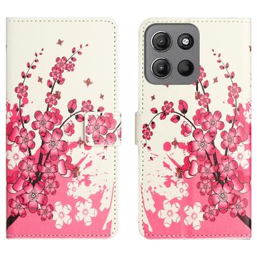 Motorola Moto G15/G15 Power Style Series Wallet Case - Pink Flowers