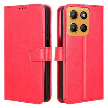 Motorola Moto G15/G15 Power Wallet Case with Magnetic Closure - Red