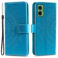 Motorola Moto G35 Mandala Series Wallet Case - Blue
