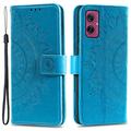 Motorola Moto G55 Mandala Series Wallet Case - Blue