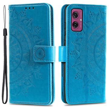 Motorola Moto G55 Mandala Series Wallet Case - Blue