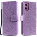 Motorola Moto G55 Mandala Series Wallet Case - Purple