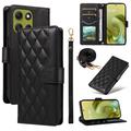 Motorola Moto G86 Luxury Quilted Wallet Case - Black