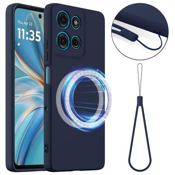 Motorola Moto G86 Power Liquid Silicone Case - MagSafe Compatible - Dark Blue