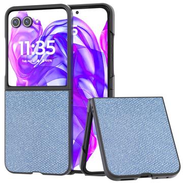 Motorola Razr 50 Ultra Rhinestone Texture Hybrid Case - Blue