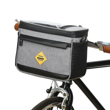 Multi-functional Cycling Insulated Bike Cooler Bag Anti-wear Water Resistant Bike Handlebar Bag Pannier with Bike Phone Mount