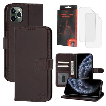 iPhone 11 Pro Max MyTPhone CardMate Leather Wallet Case - Dark Brown
