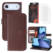 iPhone Air MyTPhone CardMate Leather Wallet Case - Dark Brown