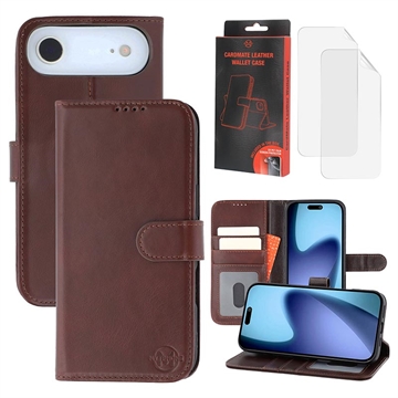 iPhone Air MyTPhone CardMate Leather Wallet Case - Dark Brown