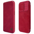 iPhone 15 Pro Max Nillkin Qin Pro Flip Case - Red