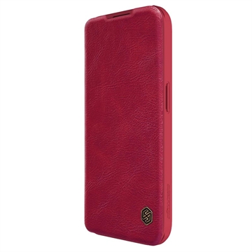 Nillkin Qin Pro iPhone 15 Pro Flip Case - Red