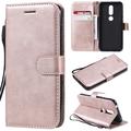 Nokia 4.2 Wallet Case with Magnetic Closure - Rose Gold