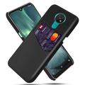 Nokia 7.2 KSQ Coated Plastic Case with Card Slots - Black
