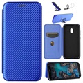 Nokia C1 Plus Flip Case - Carbon Fiber (Open Box - Excellent) - Blue