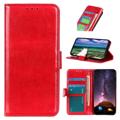 Nokia G60 Wallet Case with Magnetic Closure - Red