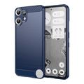 Nothing CMF Phone 2 Pro Brushed TPU Case - Carbon Fiber - Blue