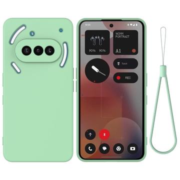 Nothing Phone (3a) Liquid Silicone Case with Hand Strap - Green