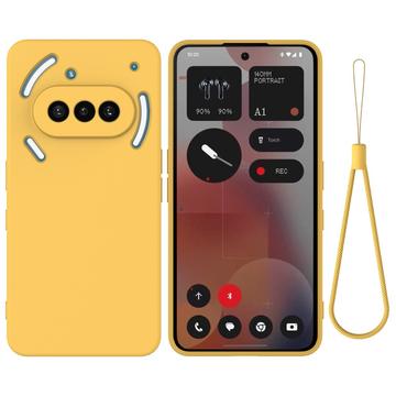 Nothing Phone (3a) Liquid Silicone Case with Hand Strap - Yellow