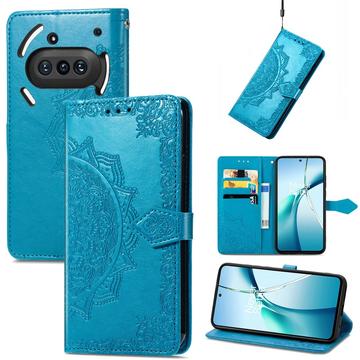 Nothing Phone (3a) Mandala Series Wallet Case - Blue