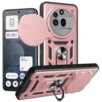 Nothing Phone (3a) Pro Rotary Ring Hybrid Case with Camera Shield - Rose Gold