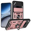 Nothing Phone (3a) Rotary Ring Hybrid Case with Camera Shield - Rose Gold