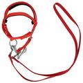 Nylon Equestrian Halter with Lead-Rope - 1.3m - Red