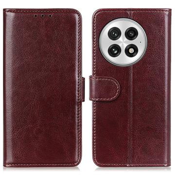 OnePlus 13 Wallet Case with Magnetic Closure - Brown