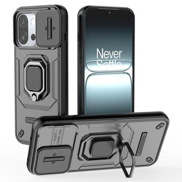OnePlus 13T/13s Rotary Ring Hybrid Case with Camera Shield - Black