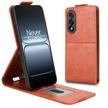 OnePlus Ace 5 Ultra/Nord 5 Vertical Flip Case with Stand - Brown