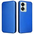 OnePlus Nord 2T Flip Case - Carbon Fiber - Blue