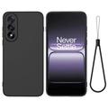 OnePlus Nord 5 Liquid Silicone Case with Hand Strap - Black