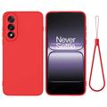 OnePlus Nord 5 Liquid Silicone Case with Hand Strap - Red