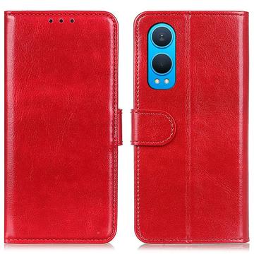 OnePlus Nord CE4 Lite/Oppo K12x Wallet Case with Magnetic Closure - Red