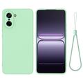 OnePlus Nord CE5 Liquid Silicone Case with Hand Strap - Green