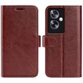 Oppo A79/A2 Wallet Case with Magnetic Closure - Brown