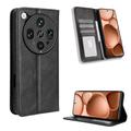 Oppo Find X8 Ultra Retro Wallet Case with Magnetic Closure - Black